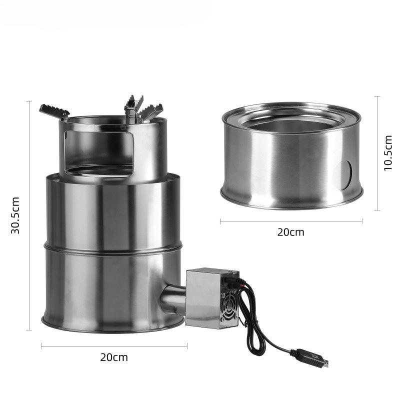 Compact Outdoor Wood Cooking Stove - Portable Firewood Stove for Travel