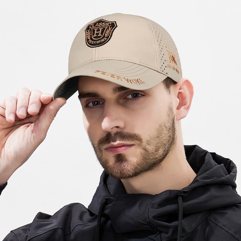 Northwood Summer Letters Embroidered Quick Drying Baseball Cap for Men Women Mesh Cap Hardtop Black Rubber Insulated Breathable Hat