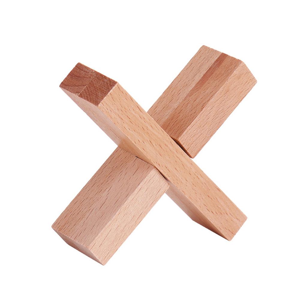 Children's Educational Gift Set: Mortise And Tenon Kongming Lock, Luban Lock, Complete Wooden Set