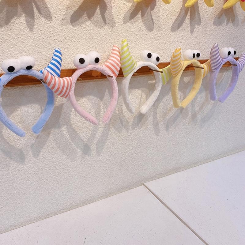 Girls Cartoon Headbands Funny Clown Horn Headwear Hair Bands Accessories Spring Hair Bands Birthday Party