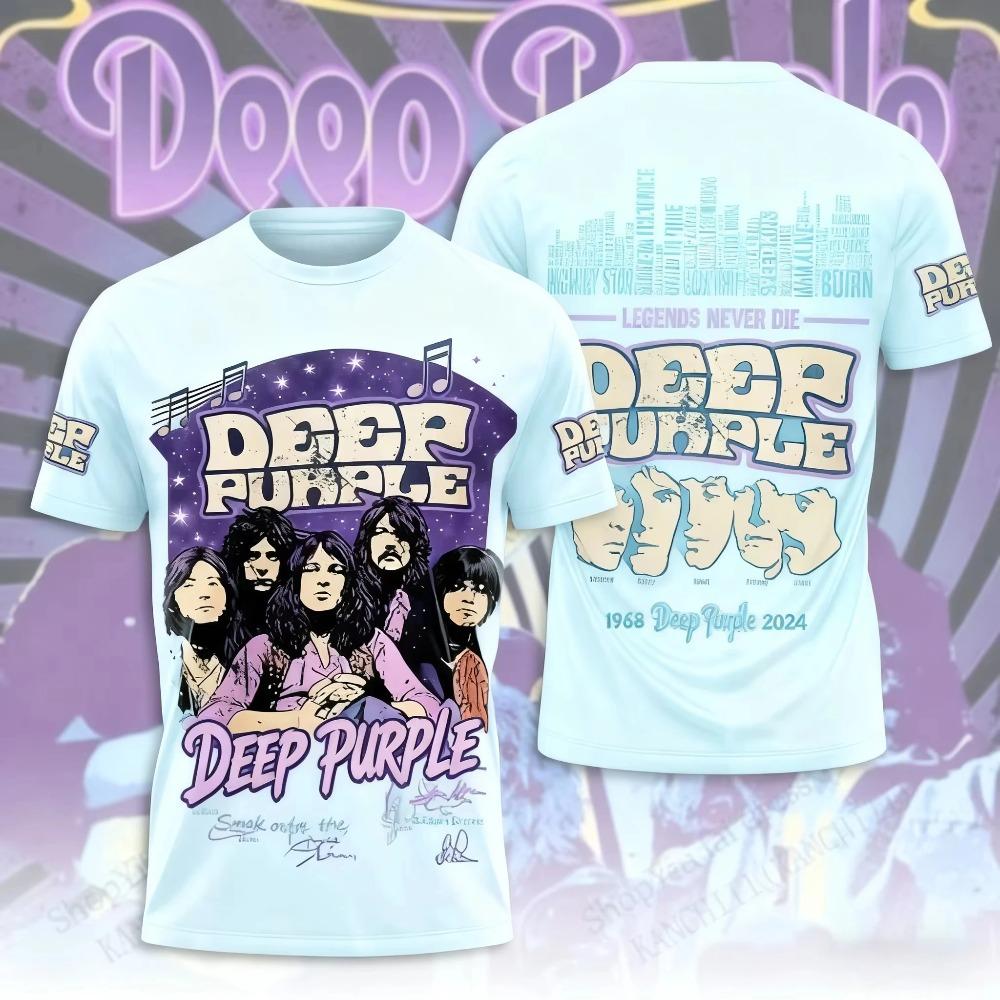 

Rock Band Deep Purple Tour 3D Print T-shirt Men Women Fashion Oversized Short Sleeve Tshirt Kids Hip Hop Tops Tees Mens T-shirt XXS