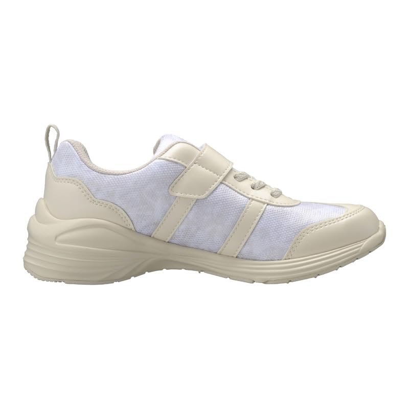 Shunsoku Sneakers for Long Beautiful LEJ cm Kids, Girls, Lightweight, Feet, Legs, 16-23cm, 2E, 8170, Ivory, 17.0