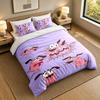 3Pcs Bedding SetCourage the Cowardly Dog Soft Bed Sheet and Two Pillowcases Home Bedroom Decor