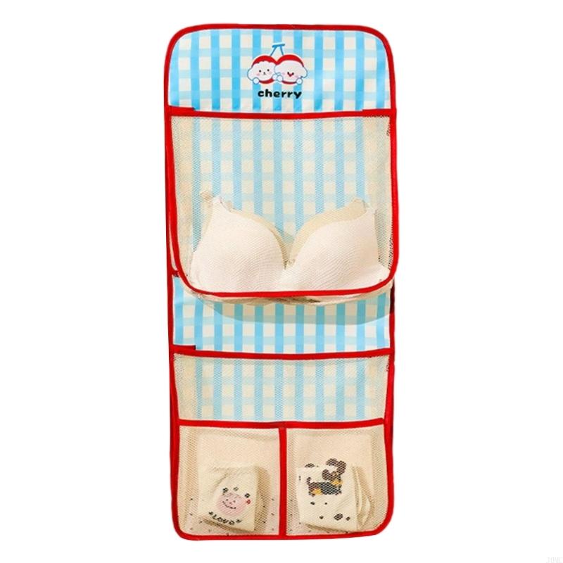 Cartoon Dopamine Wall Hanging Organizers Multi Layer Cloth Meshes Storage Bag for Socks Underwear J0MC Single layer