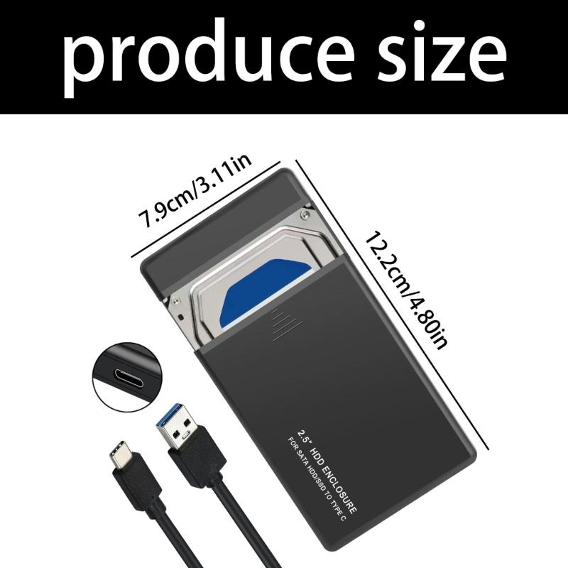 Hard Disk Box USB3.0/USB2.0/Type C Hard Disk Case 2.5inch HDD External Enclosure Hard Drive Disk Box External HDD Case