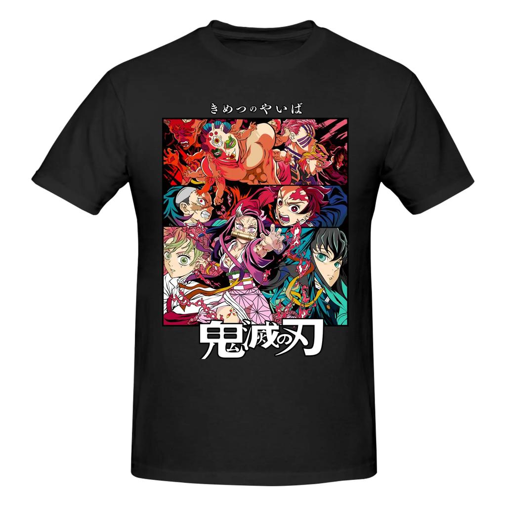 Demon Slayer T Shirts Cotton Tees Shirt Streetwear Round Neck Kokushibo Tokito Tshirt Casual Short Sleeve Clothing 2026 Summer