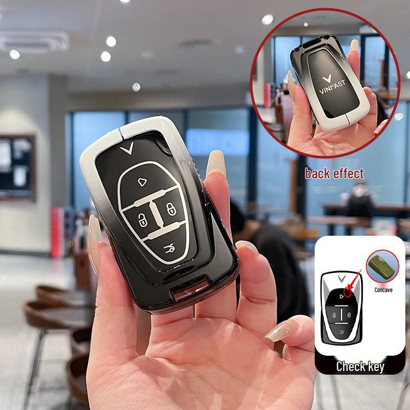 

VinFast Car Key Cover: High-End Metal Remote Control Shell with Buckle for Vietnam