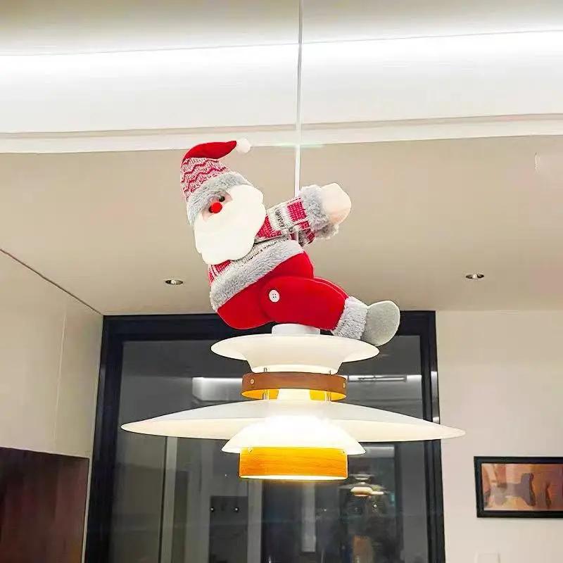 Santa Claus Christmas Atmosphere Chandelier Decoration Cute Santa Claus Curtain Buckle Christmas Pendant Gift Decoration