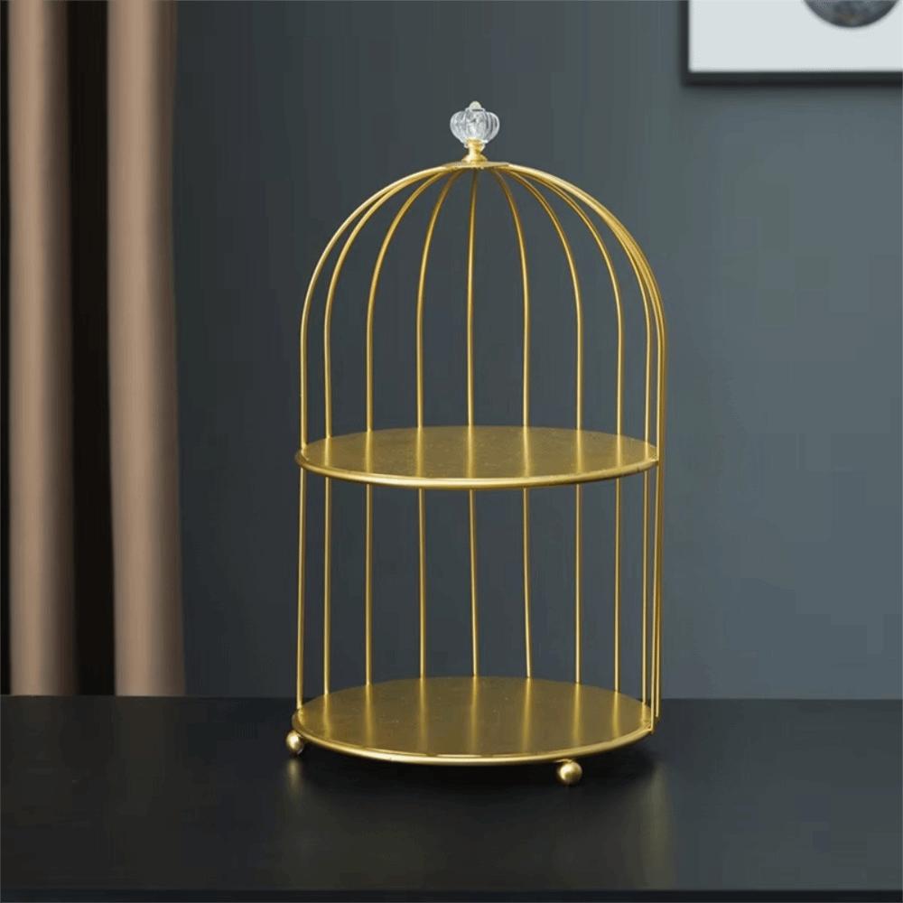 Easy To Clean Bird Cage Jewelry Rack Large Capacity Desktop Display Stand Wedding