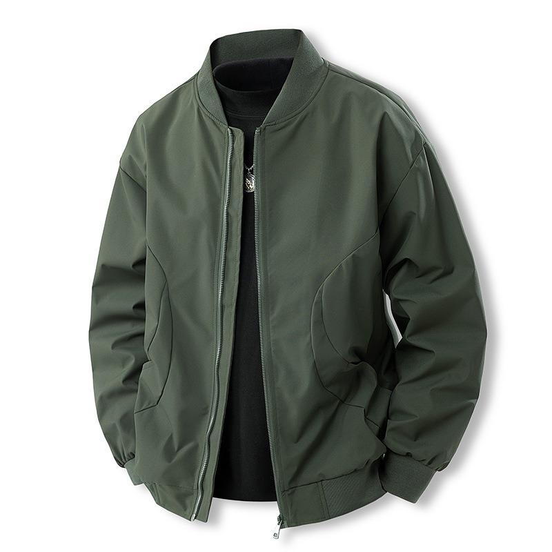 Herren Freizeit Arbeitsjacke Locker Geschnitten Mit Kapuze Flieger Bomberjacke