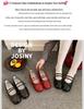 In Stock Rockfish Patent Leather Mary Jane Ballet Flats with Double Strap Bow - Women's Round Toe Low-Cut Shoes