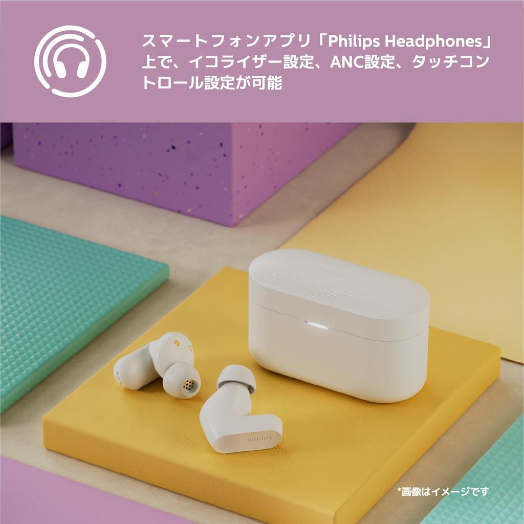 Philips TAT3509 True Wireless Earbuds with Hybrid Active Noise Cancellation (-40dB), Adaptive Noise Cancellation, Power-Saving LC3 Codec + AAC,