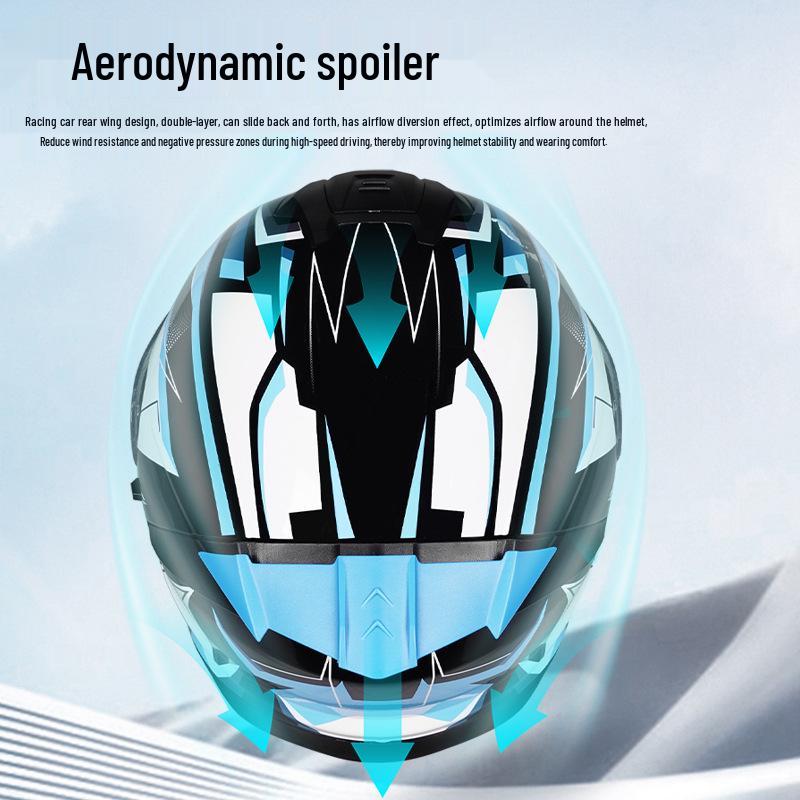 3C Certified Dual Lens Motorcycle Helmet for All Seasons, Men & Women