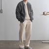 Autumn/Winter 2024 Men's Stylish Loose Knit Cardigan - Solid Color, Casual Trendy Style