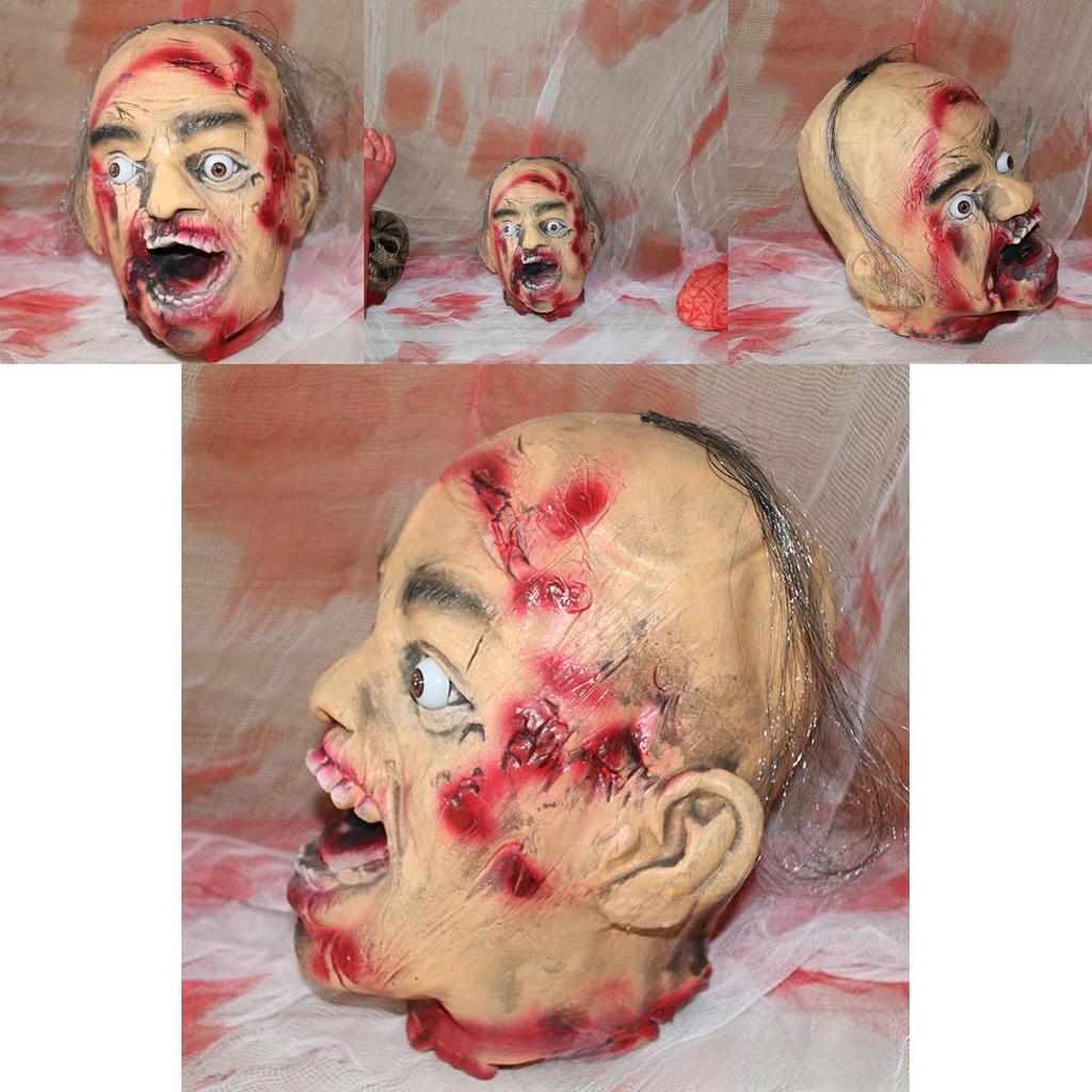 Horror Latex Foam Dead Body Dry Corpse Hanging Head For Haunted House Props And Diy Costumes