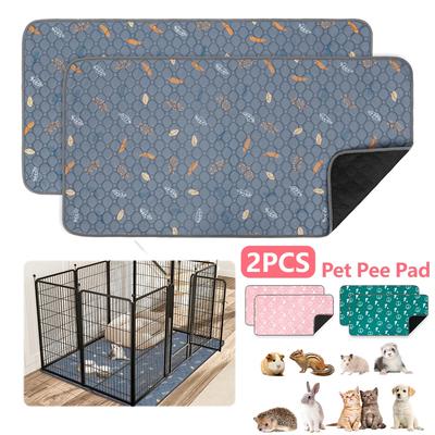2 Stück Meerschweinchen Urinunterlage 47x24 Zoll Welpen Kätzchen Decke Bettmatte Saugfähige Bettwäsche Trainingsmatte Wiederverwendbar Kleines Haustier Weiche Schlafmatte