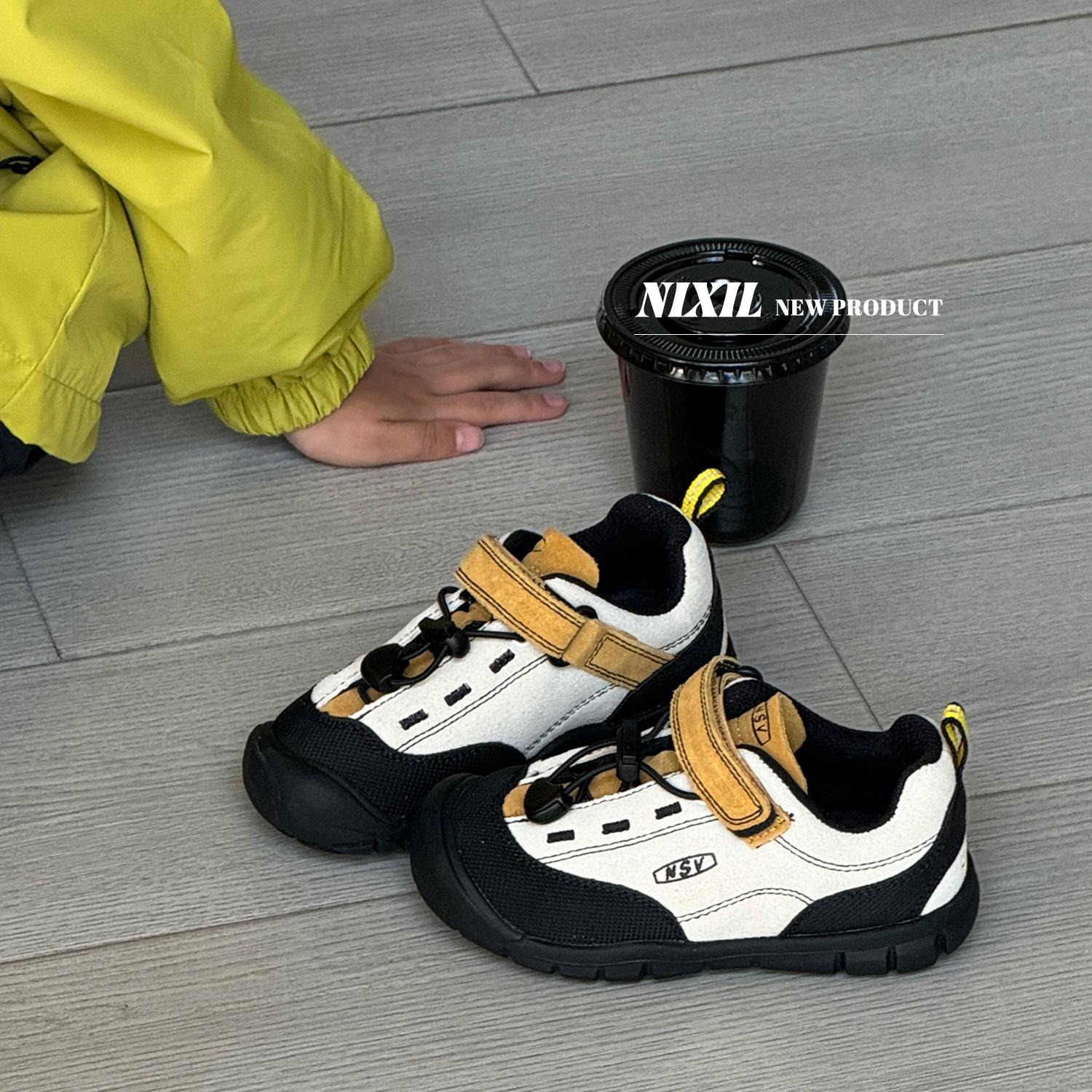 

2025 autumn new children s outdoor casual shoes fashion color matching men s and women s sports shoes anti-kick hiking shoes 26-30 yards whole hand 5 pairs starting batch бежевый