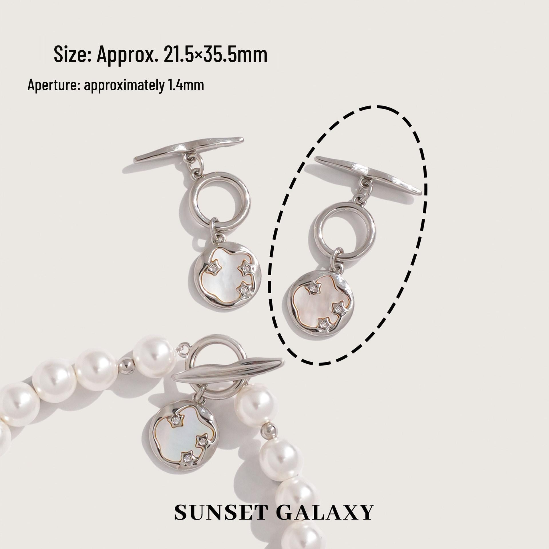 18k Gold Plated Star Mother-of-Pearl Connector OT Clasp for DIY Jewelry Bracelet Necklace