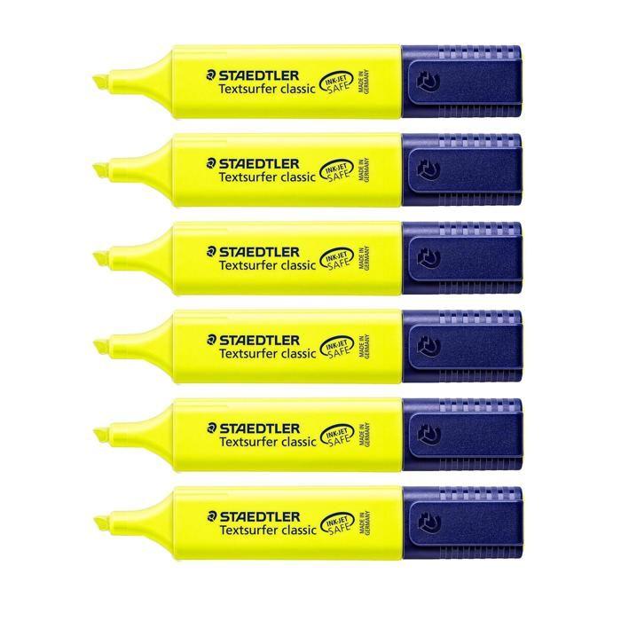 STAEDTLER 364-5 Textsurfer Classic Surligneur Marqueur - Jaune - Boîte De 10