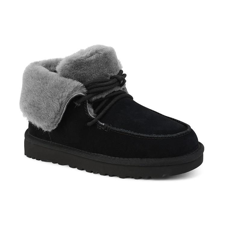 (WMNS) UGG Diara Lacing Fleece Lined Black Women's 1113090-BLK