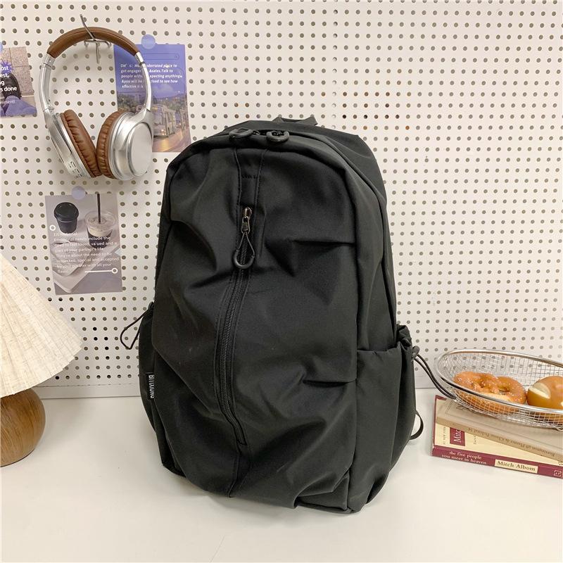 

Модный рюкзак, повседневная и легкая дорожная сумка, простой и вместительный летний рюкзак для старшеклассника, студента колледжа чёрный
