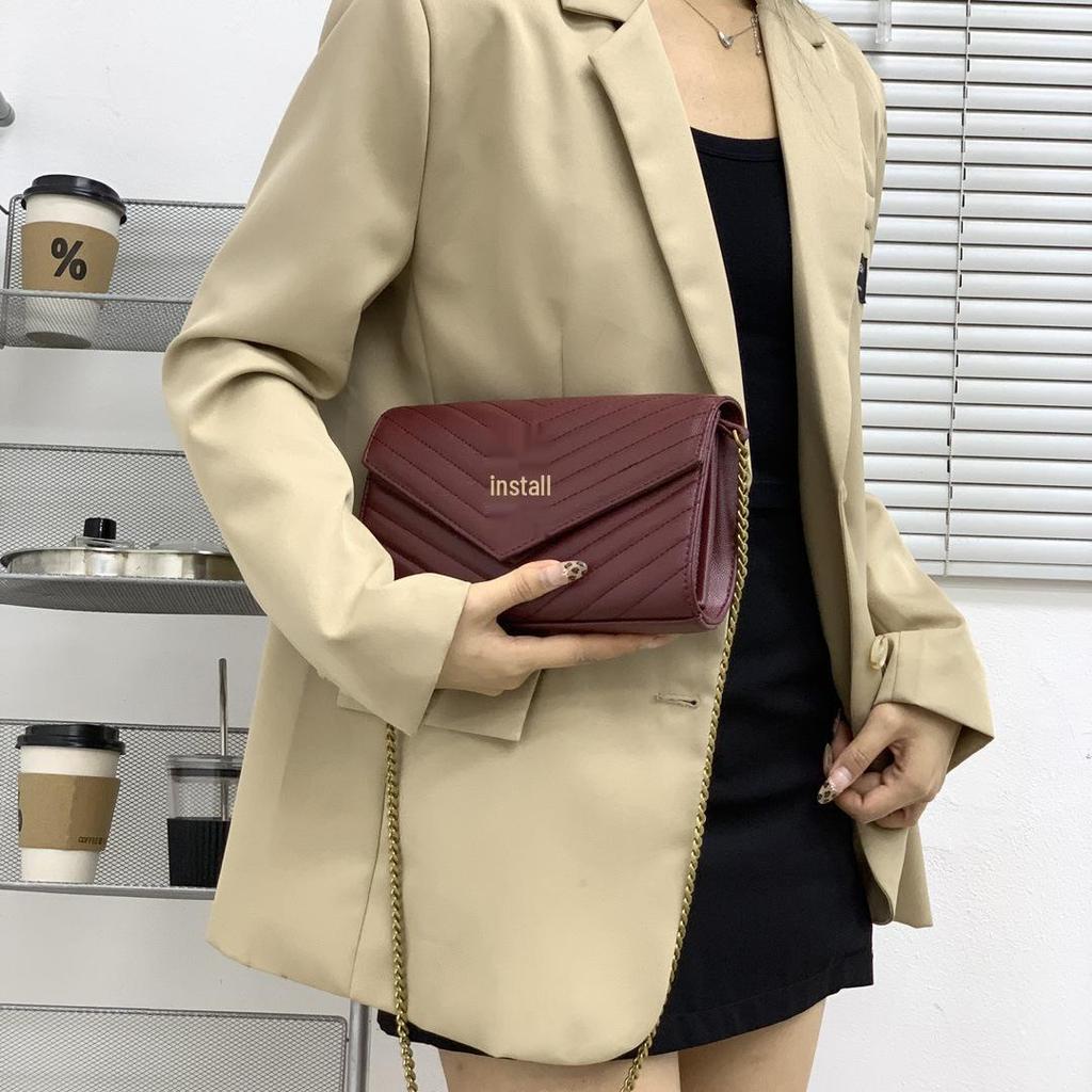 Removable Logo DIY Genuine Leather Caviar Chain Bag - Versatile High-End Crossbody Underarm Bag for Women