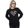 DC Comics Womens/Ladies Superman Floral Logo 2 Sweatshirt