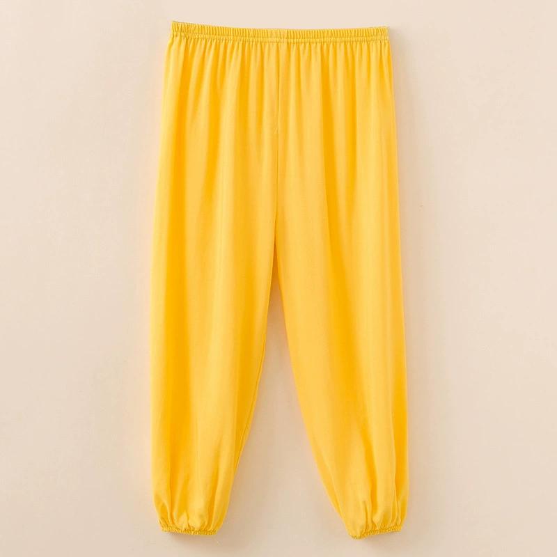 Children's Bloomers Boys and Girls Artificial Cotton Trousers Pajamas Mosquito Pants Performance Elastic Waist Trousers Spring and Summer