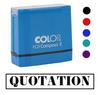 Printtoo Quotation Self Inking Rubber Stamp Pre-Inked Office Stamp- Home Office Business Stationery, Black- 42 x 9