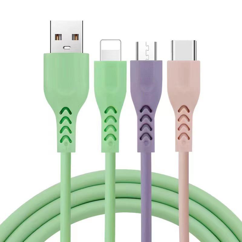 Woven 4-in-1 Fast Charging Data Cable for Huawei, Android, Apple, and Type C Devices