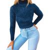 Sweater Round Neck All-match Knitted Women Sweater for Daily Wear