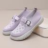 Shoes women's breathable soft-soled lightweight single shoes comfortable one-pedal lazy flying weaving casual non-slip walking mother shoes