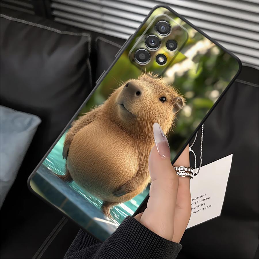

Case for Samsung Galaxy A06 A01 A02 A03 A50 A70 A05 A04 A30 A40 A10 A20 Note 20 Ultra 9 10 Soft Back Phone Cover Cute Capybara Galaxy Note20 5G