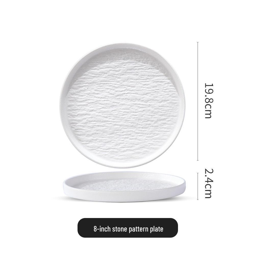 Flowing Sand Effect Ceramic Steak Plate Set