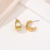 Fashion Geometric Stud Earrings Light Luxury Earrings Niche Design Gold Stud Earrings Premium Earrings