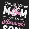 Minnie Mouse Unisex Adult Proud Mom, Awesome Son T-Shirt