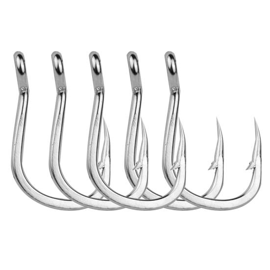 5/10Pcs Stainless Steel Fish Hook Jig Big Fishing Bait Holder Tackle Tool