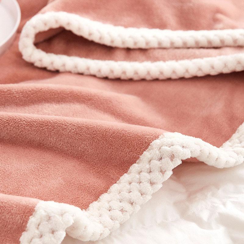 Solid Nordic Milk Velvet Blanket Warm Thick Gift Bedsheet for Friends Multi Functional Skin-Friendly Plush Blanket for Office