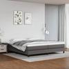 Maison Exclusive - Slatted Bed Base with Mattress Grey 200x200 Cm Faux Leather