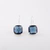 Natural London Blue Topaz Gemstone 925 Sterling Silver Handmade Boho Earrings 1" EE-172-13