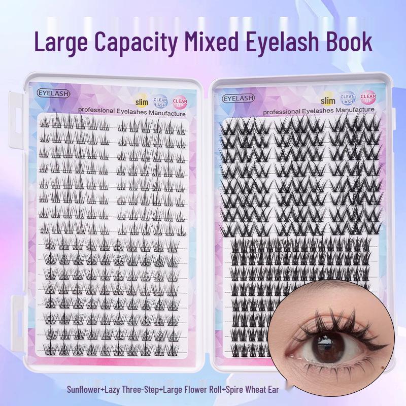 

Книга ресниц: 32 ряда, 320 пучков - Трилогия «Подсолнух», Эффект «кошачий глаз», Натуральные и густые, Горячий тренд