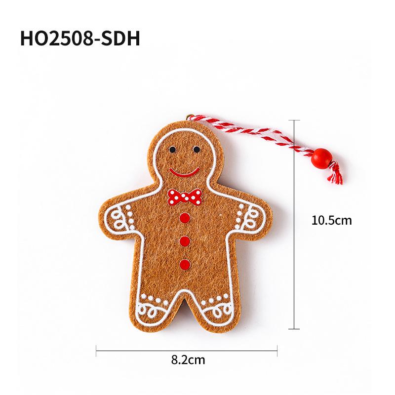 Felt Gingerbread Man Hanging Ornament Christmas Tree Decoration