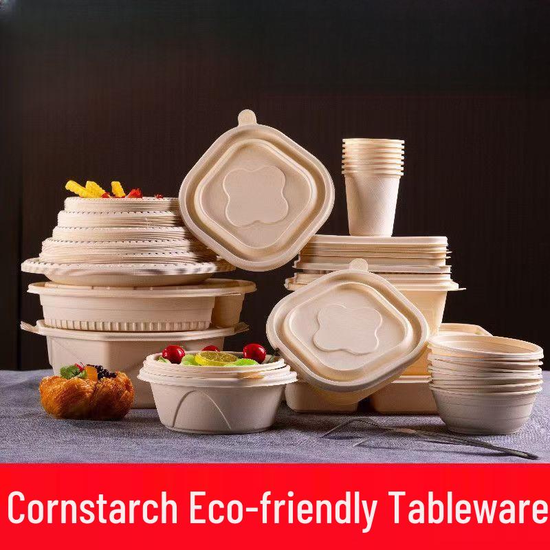 Biodegradable Corn Starch Round Food Containers