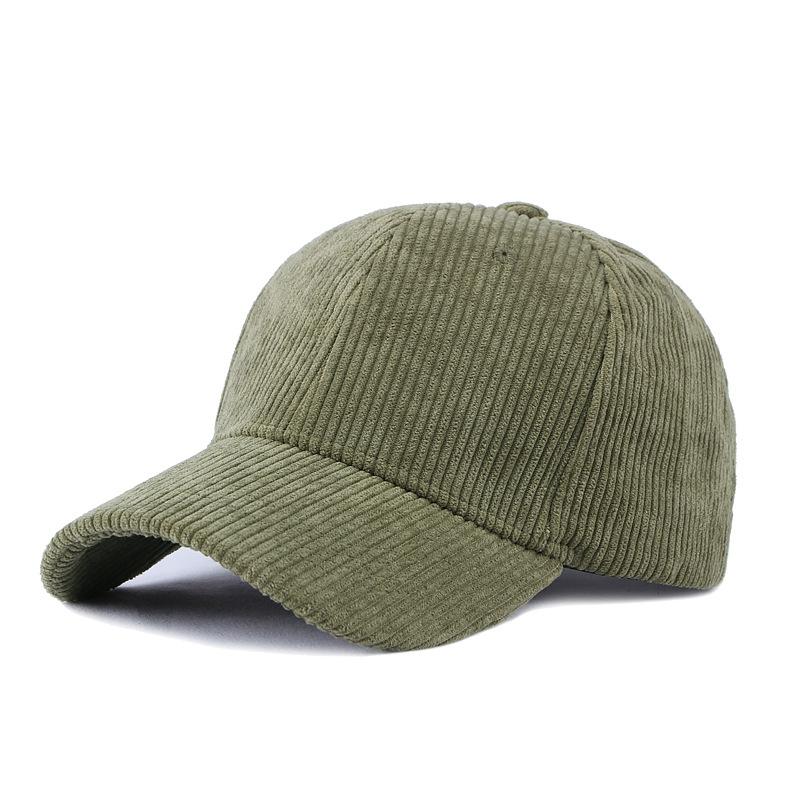 New Autumn and Winter Solid Color Corduroy Baseball Cap for Men and Women, Simple Duckbill Cap