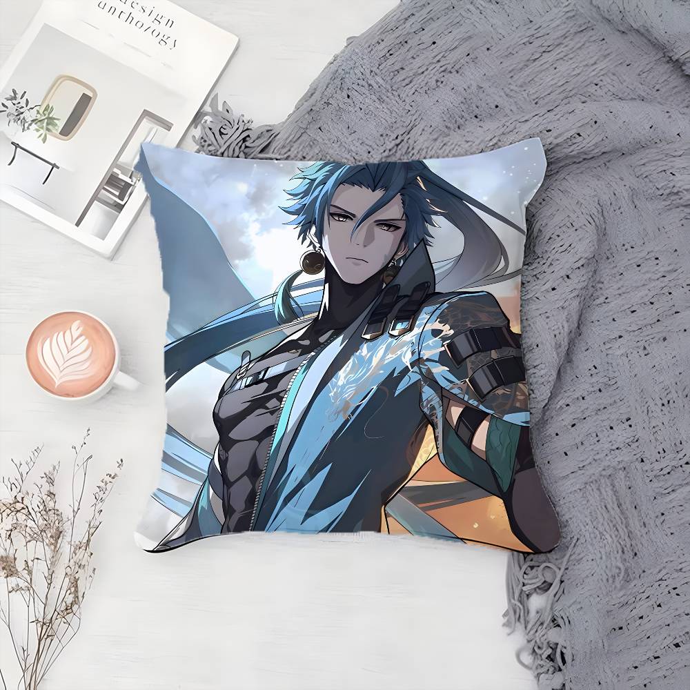 Cool Qiuyuan W-Wuthering Waves-MT Pillow Case Printing Pillowcase Living Room Sofa Cushion Cover Bedroom Room Decor