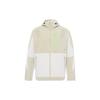 Men's Splicing Side Pocket Zipper Hooded Jacket Beige H39270