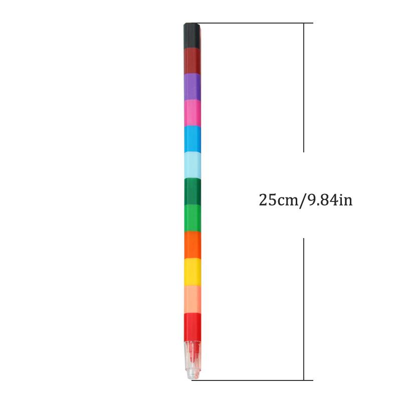 1Pcs 12 Colors Crayon Creative Building Blocks Crayon Cute Kawaii Graffiti Pens For Painting Korean Stationery Student