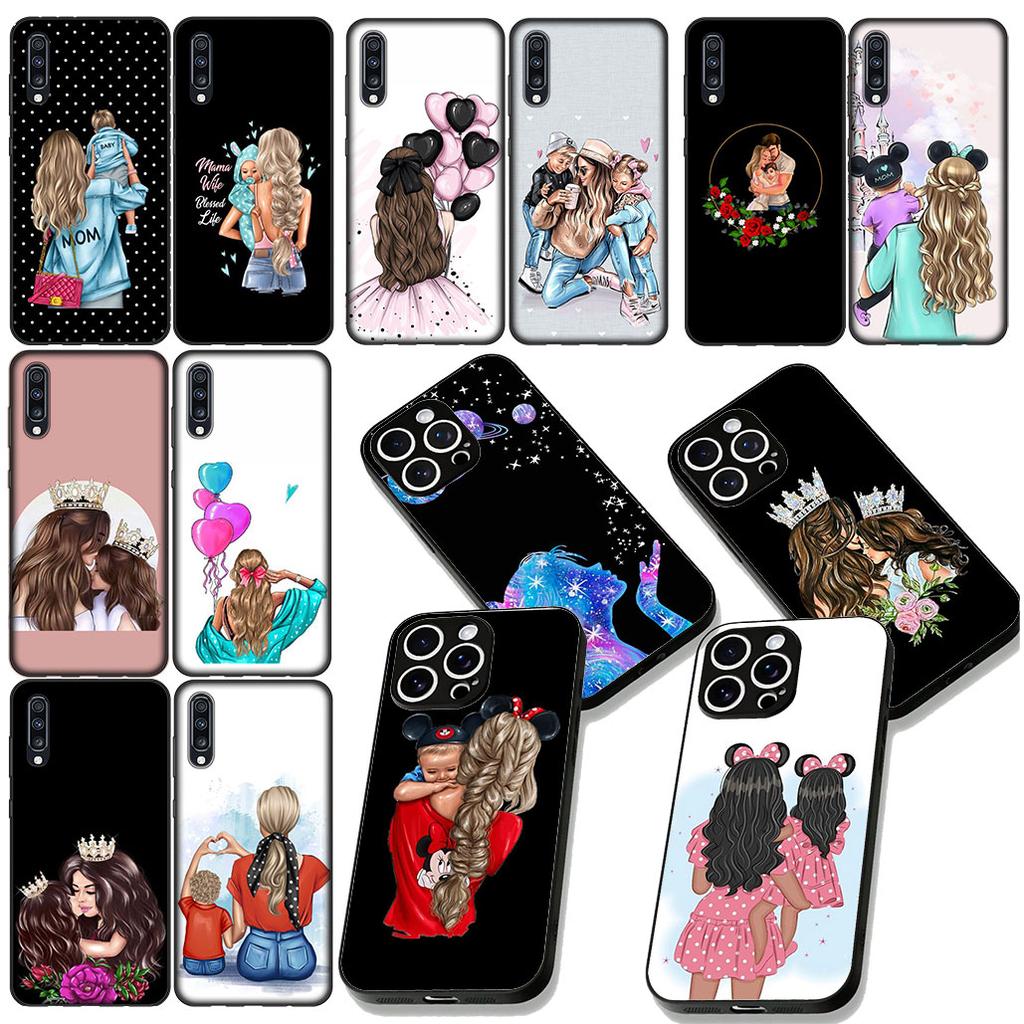Woman Baby Girl Mom Family Boy Casing Cover for Samsung Galaxy S22 S21 S20 FE Ultra Plus A35 A36 A37 A33 A34 A04 A71 Phone Case