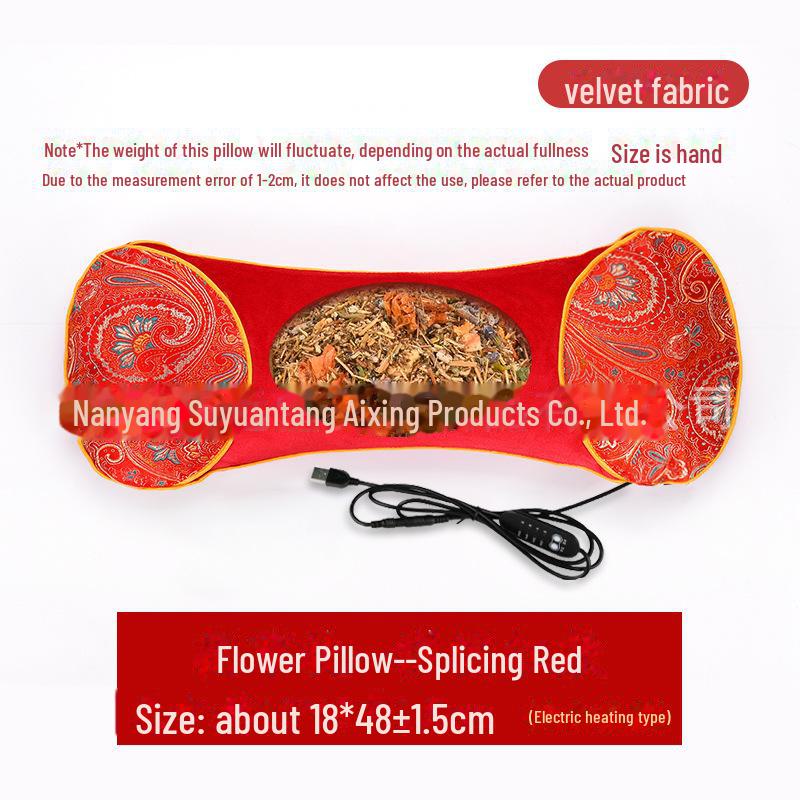 Elektrisches Beifuß Kräuterwärmekissen für die Halswirbelsäule - Abnehmbar & Mediziniert für Moxibustionstherapie