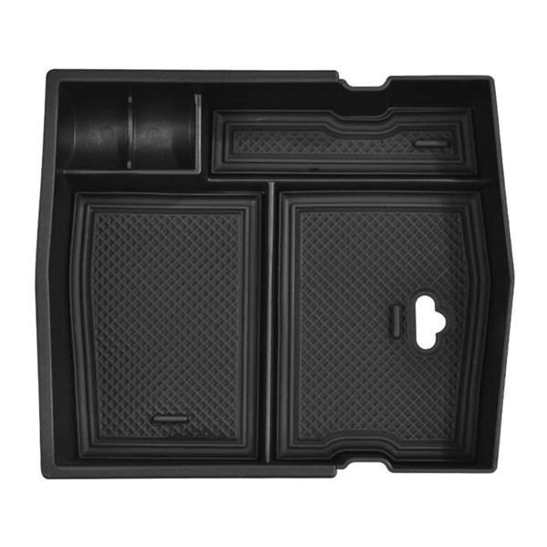 Black ABS Car Center Console Armrest Storage Tray Insert